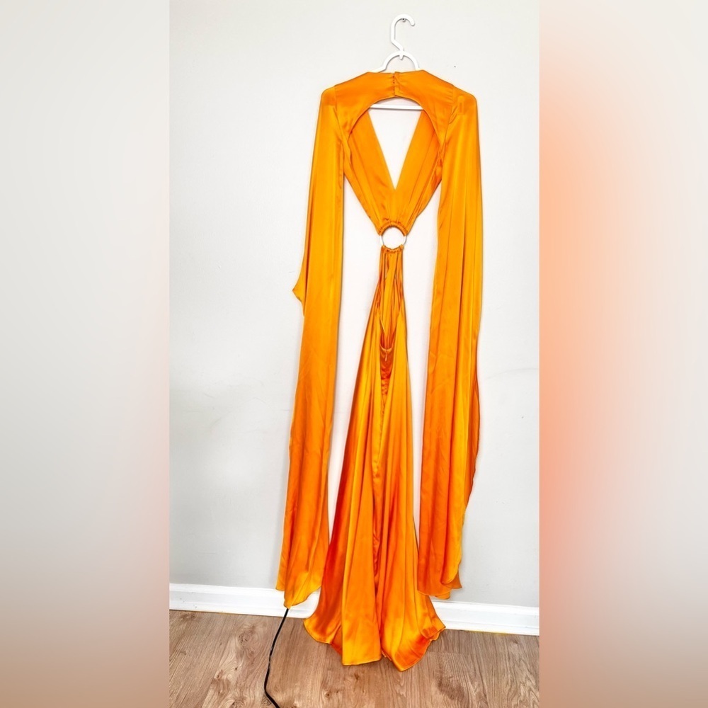 Cult Gaia Jasmin Cut Out Maxi Dress Silk Gown Size XS - Picture 7 of 10